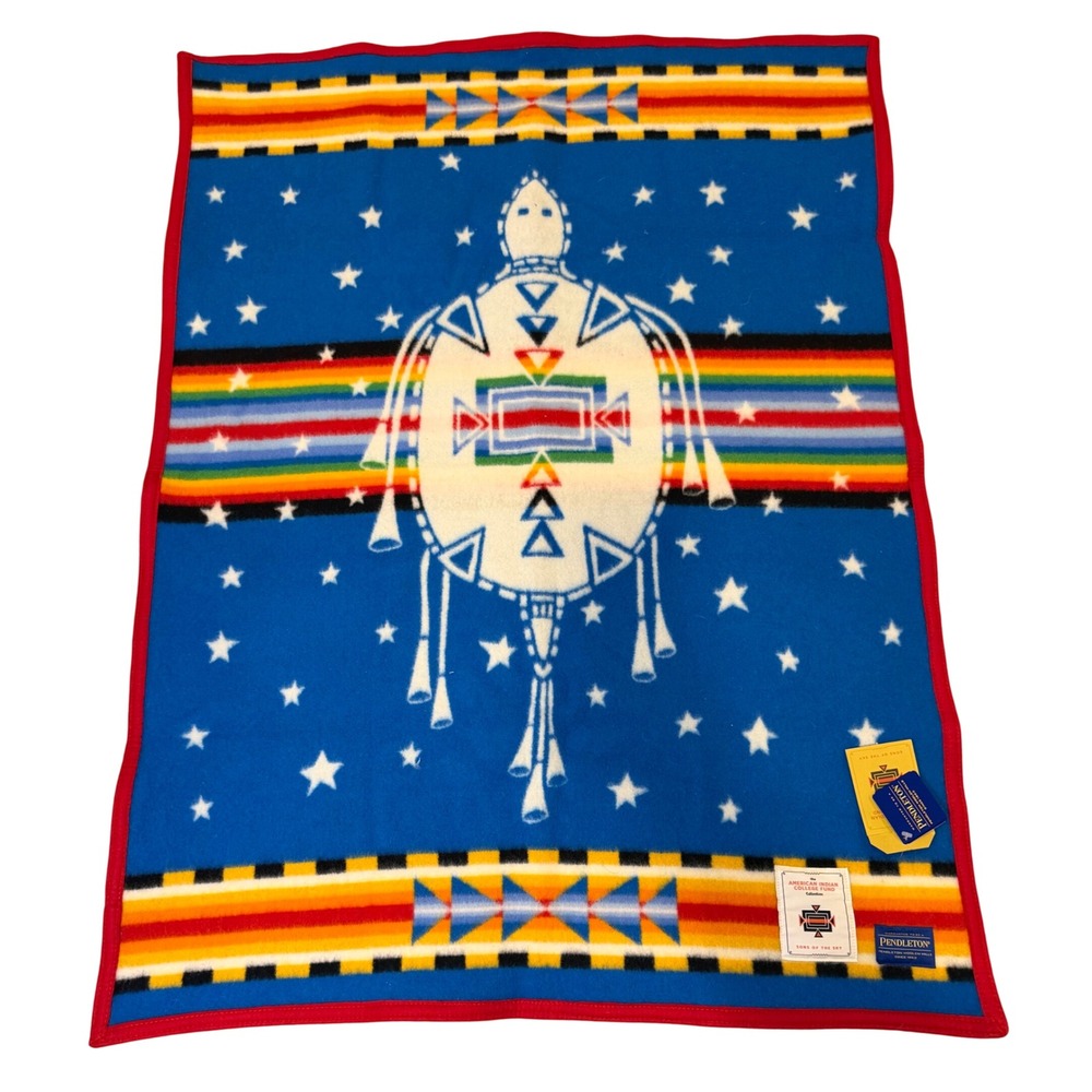 Pendleton American Indian College Fund Sons of the Sky Wool Crib Blanket ZE786